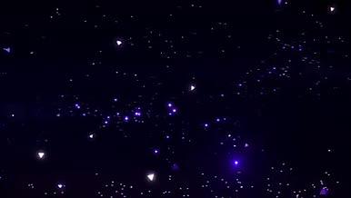唯美宇宙黑紫星空粒子旋转上升云层背景素材视频的预览图